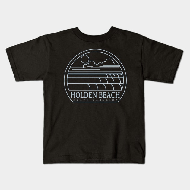 Holden Beach, NC Summertime Vacationing Kids T-Shirt by Contentarama